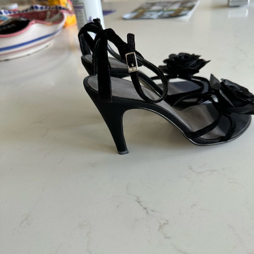 Impo Black Floral Heeled Sandals - Picture 2 of 8
